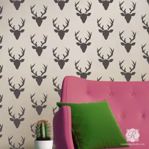 Buck Forest Bonnie Christine Wall Stencil