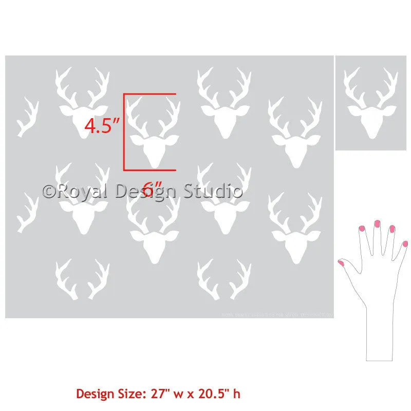 Buck Forest Bonnie Christine Wall Stencil