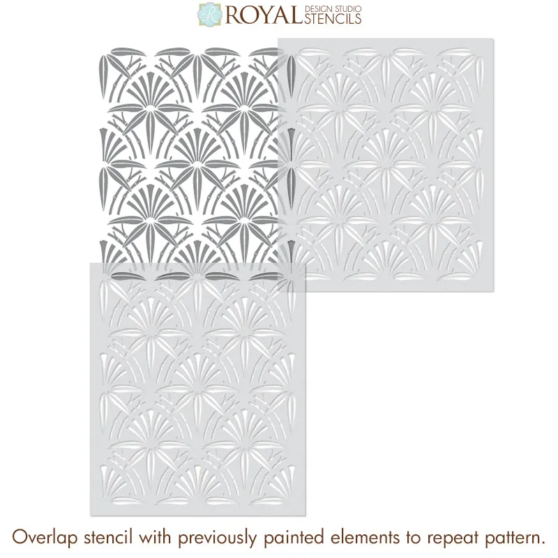 Cabana Bamboo Allover Wall Stencil