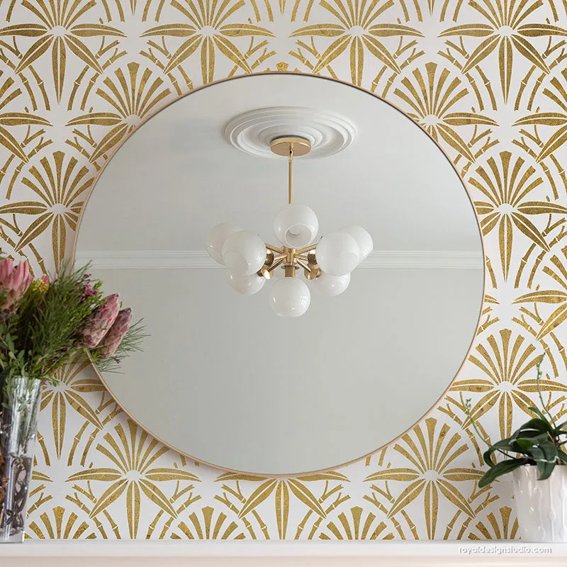 Cabana Bamboo Allover Wall Stencil