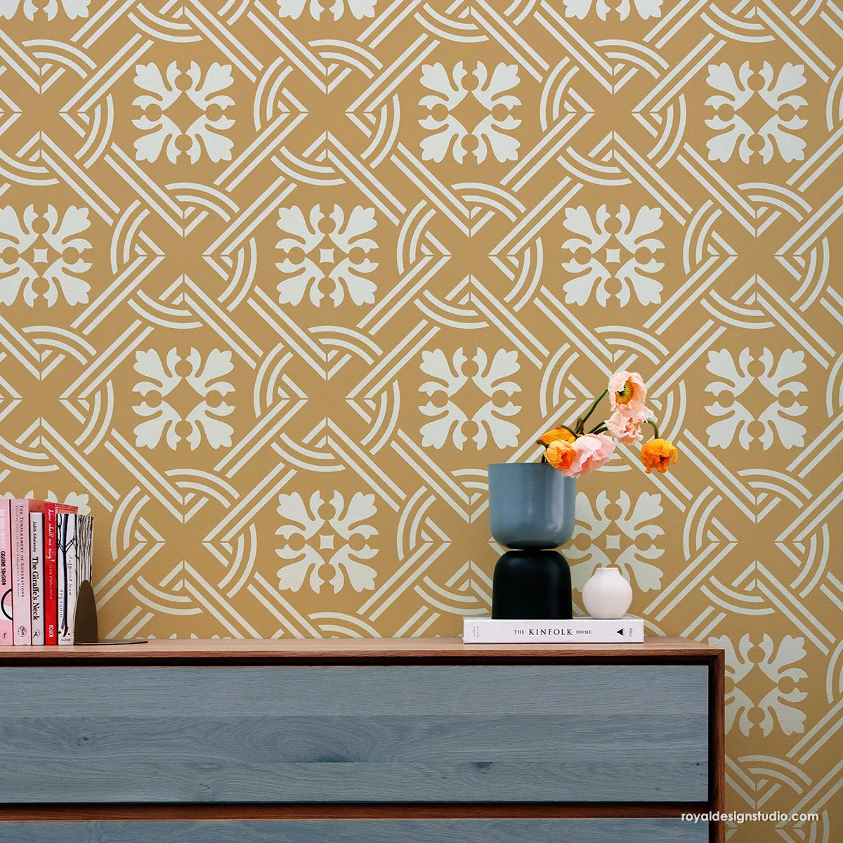 Caitlin Allover Tile Stencil