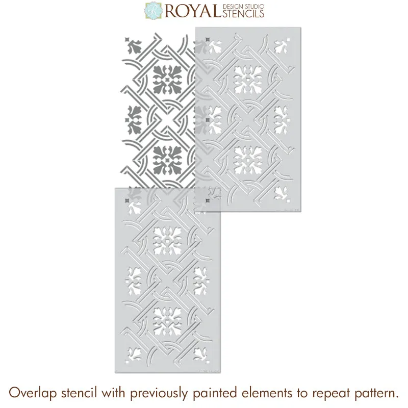 Caitlin Allover Tile Stencil