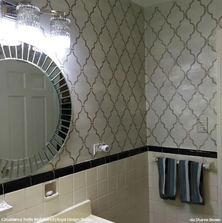 Casablanca Trellis Moroccan Stencil