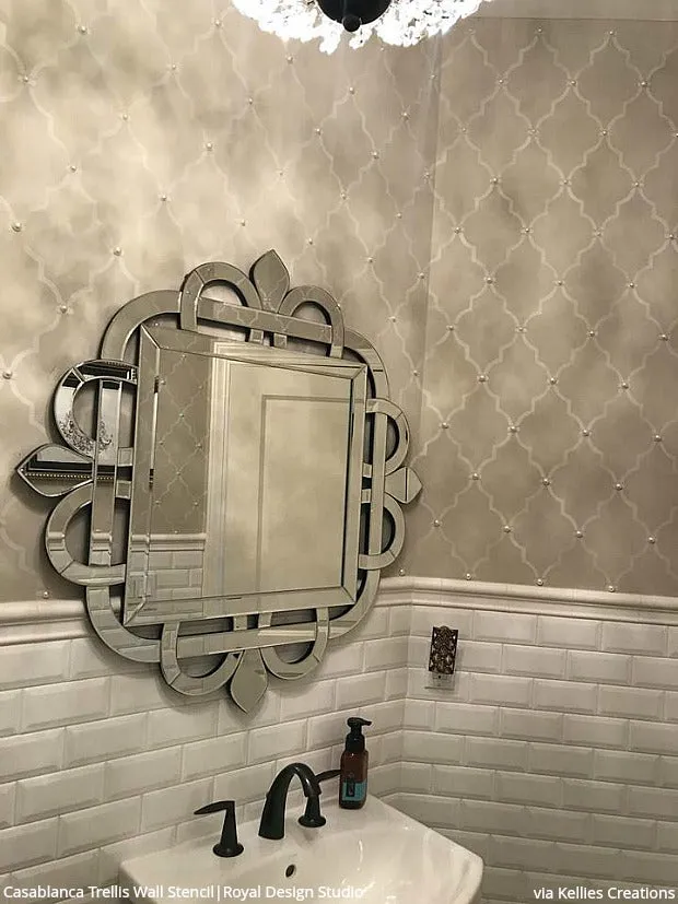 Casablanca Trellis Moroccan Stencil