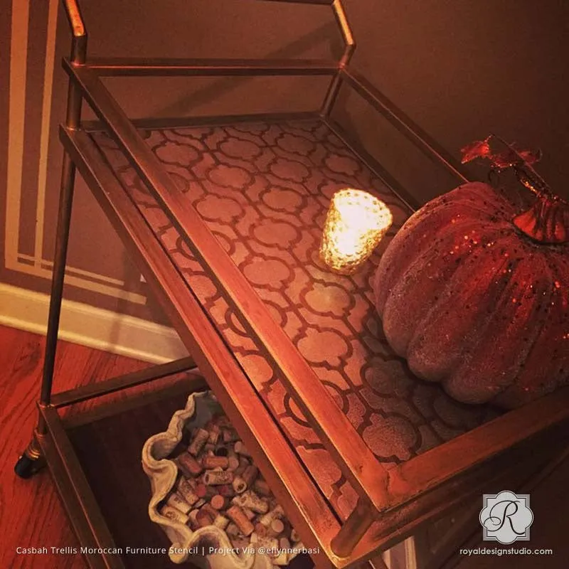 Casbah Trellis Moroccan Furniture Stencil