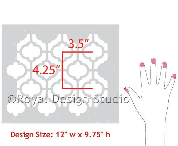 Casbah Trellis Moroccan Furniture Stencil