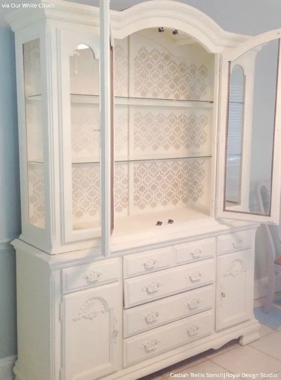 Casbah Trellis Moroccan Furniture Stencil