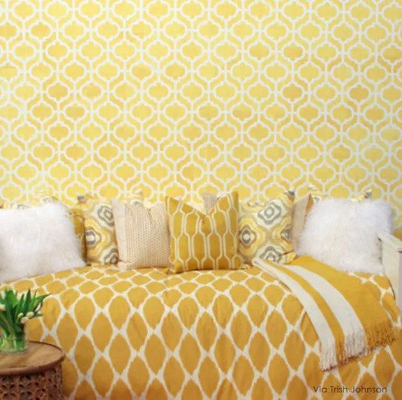 Casbah Trellis Moroccan Wall Stencil