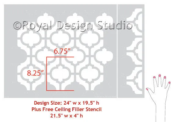 Casbah Trellis Moroccan Wall Stencil