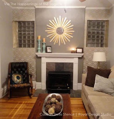 Casbah Trellis Moroccan Wall Stencil