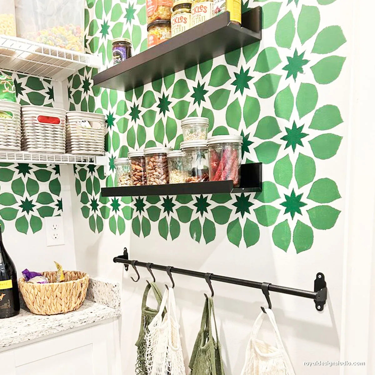 Cassis Floral Allover Stencil