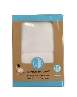 Charlie Banana Cloth Inserts, One Size, 3 Pack
