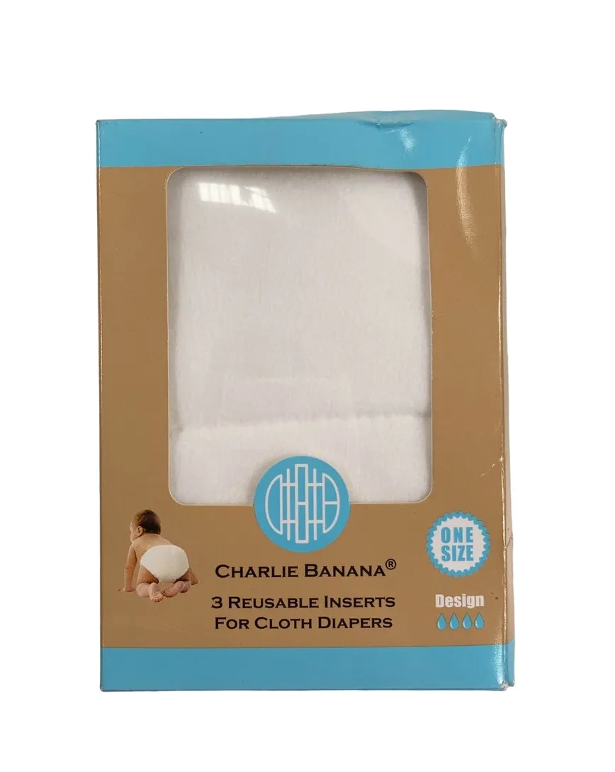 Charlie Banana Cloth Inserts, One Size, 3 Pack