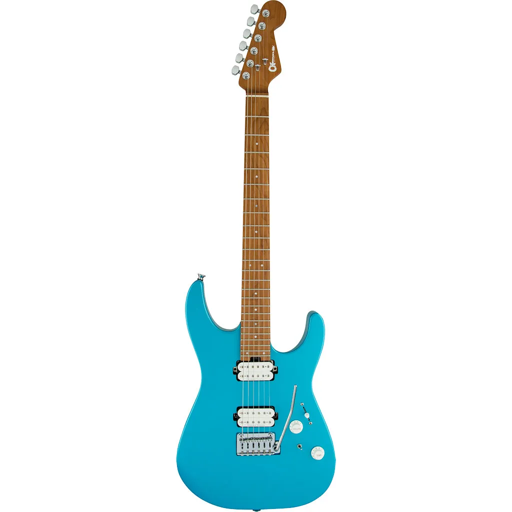 Charvel - Pro-Mod DK24 HH 2PT CM Electric Guitar - Maple Neck Matte - Blue Frost