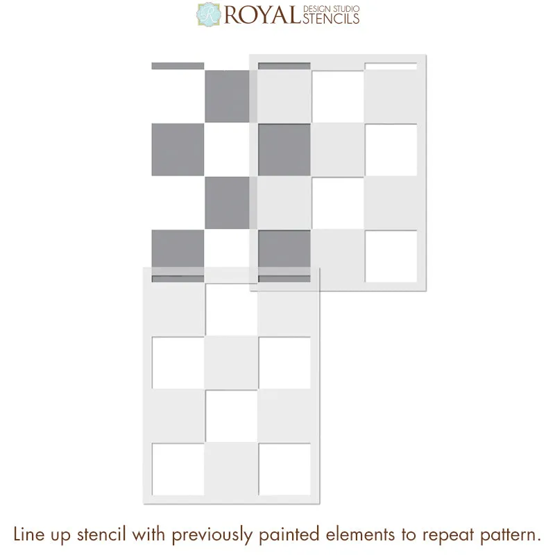 Check It Out Tile Stencil