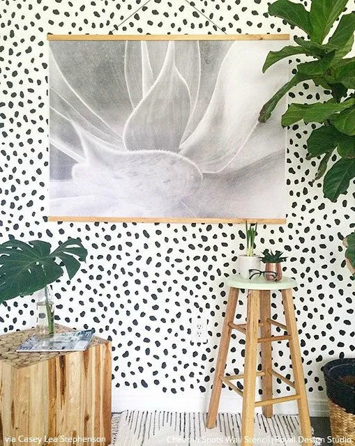 Cheetah Spots Wall Stencil