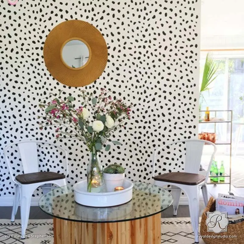 Cheetah Spots Wall Stencil