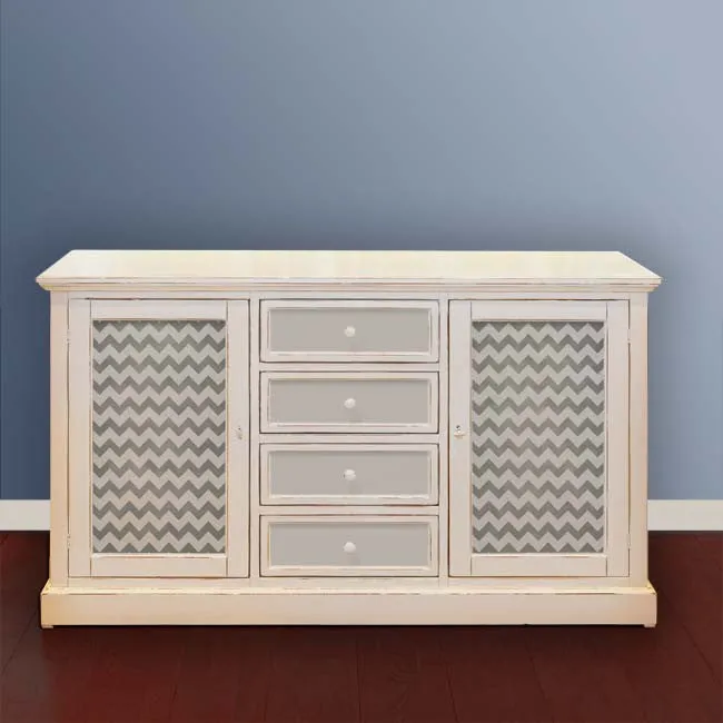 Chevron Furniture Stencil
