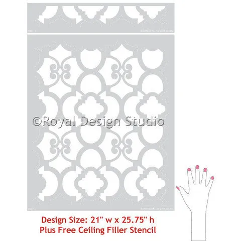 Chez Ali Moroccan Wall Stencil
