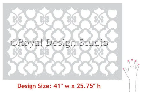 Chez Ali Moroccan Wall Stencil