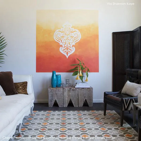 Chez Ali Moroccan Wall Stencil