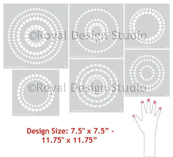 Circling Allover Wall Art Stencil