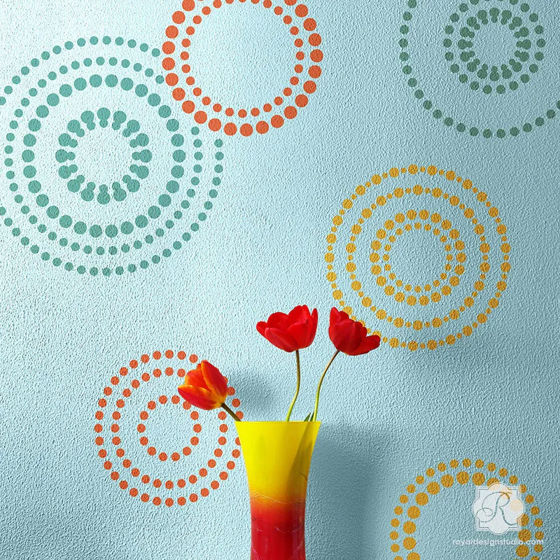 Circling Allover Wall Art Stencil