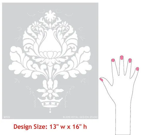 Corsini Damask Stencil