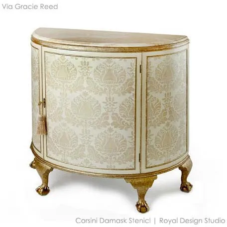 Corsini Damask Stencil
