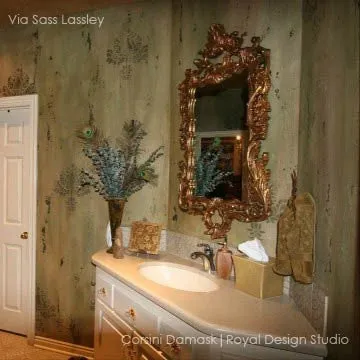 Corsini Damask Stencil