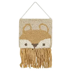 Crane Baby Handcrafted Wool Wall Hanging, Fox