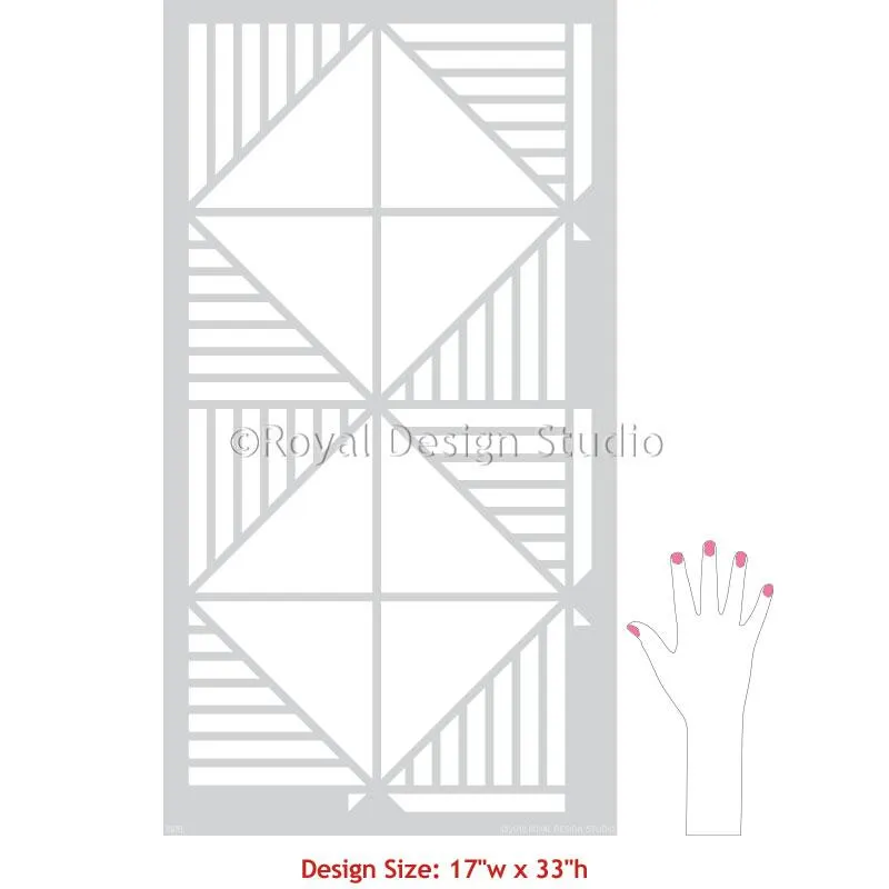 Cross Connections Tile Stencil