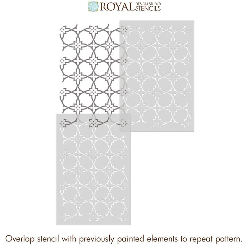 Darby Trellis Wall Stencil