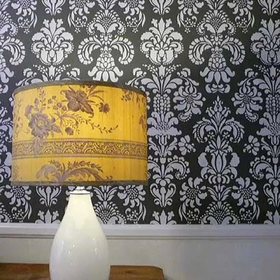 Delicate Floral Wall Stencil