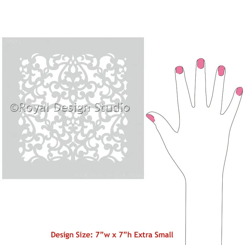 Donatella Damask Craft Stencil