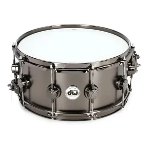 DW Collector's Series 14"x6.5" Satin Black Nickel over Brass with Black Nickel Hardware
