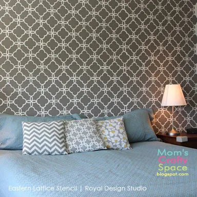 Eastern Lattice Moroccan Stencil