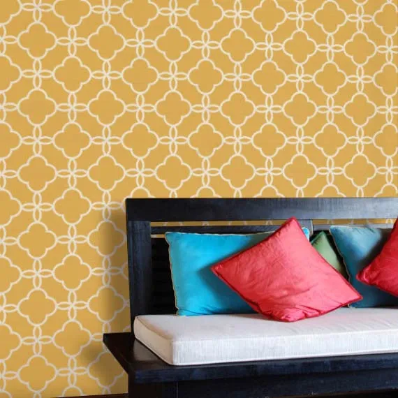 Eastern Lattice Moroccan Stencil