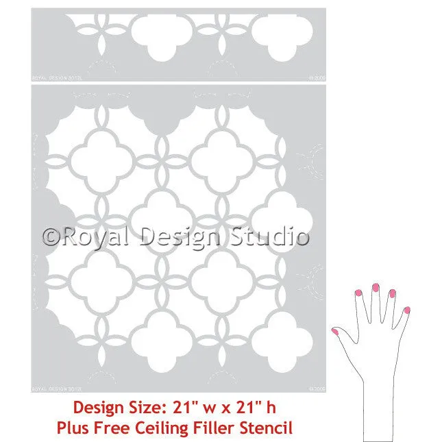 Eastern Lattice Moroccan Stencil
