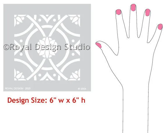 Eastern Tile Wall Stencils