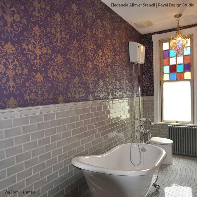 Elegancia Allover Stencil