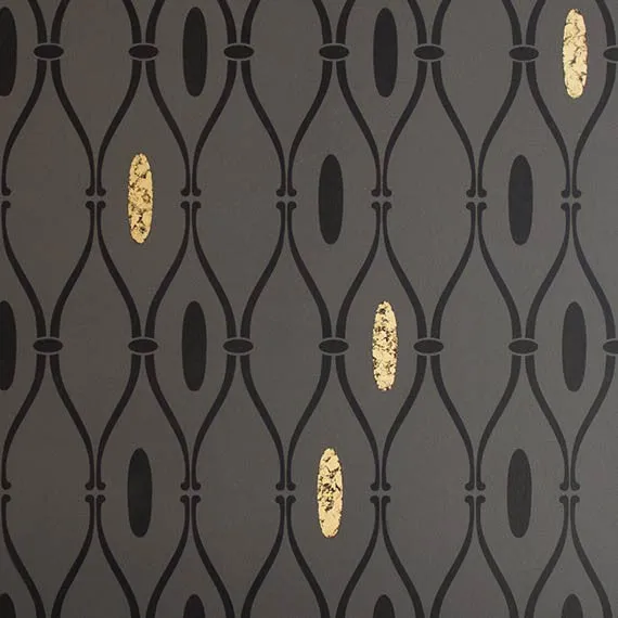Elsabet Trellis Raven   Lily Wall Stencil