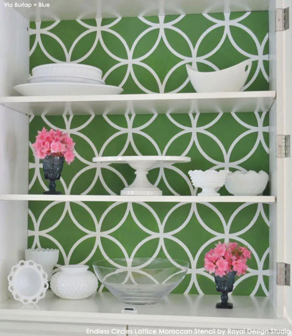 Endless Circles Lattice Moroccan Stencil