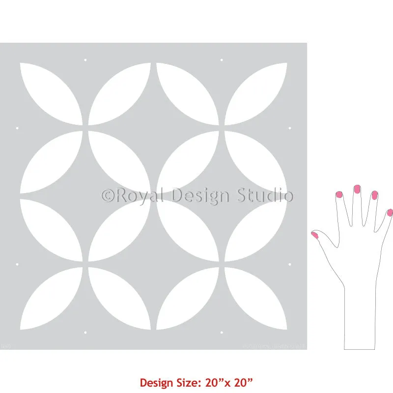 Endless Circles Tile Stencil