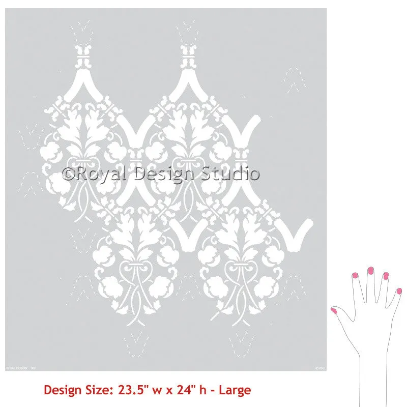 Entwined Trellis Wall Stencil