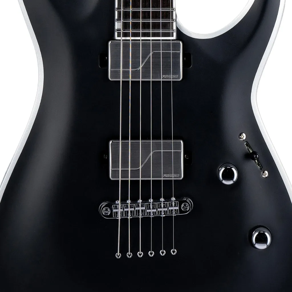 ESP LTD Deluxe MH-1000NT Bold Binding Electric Guitar - Black Satin