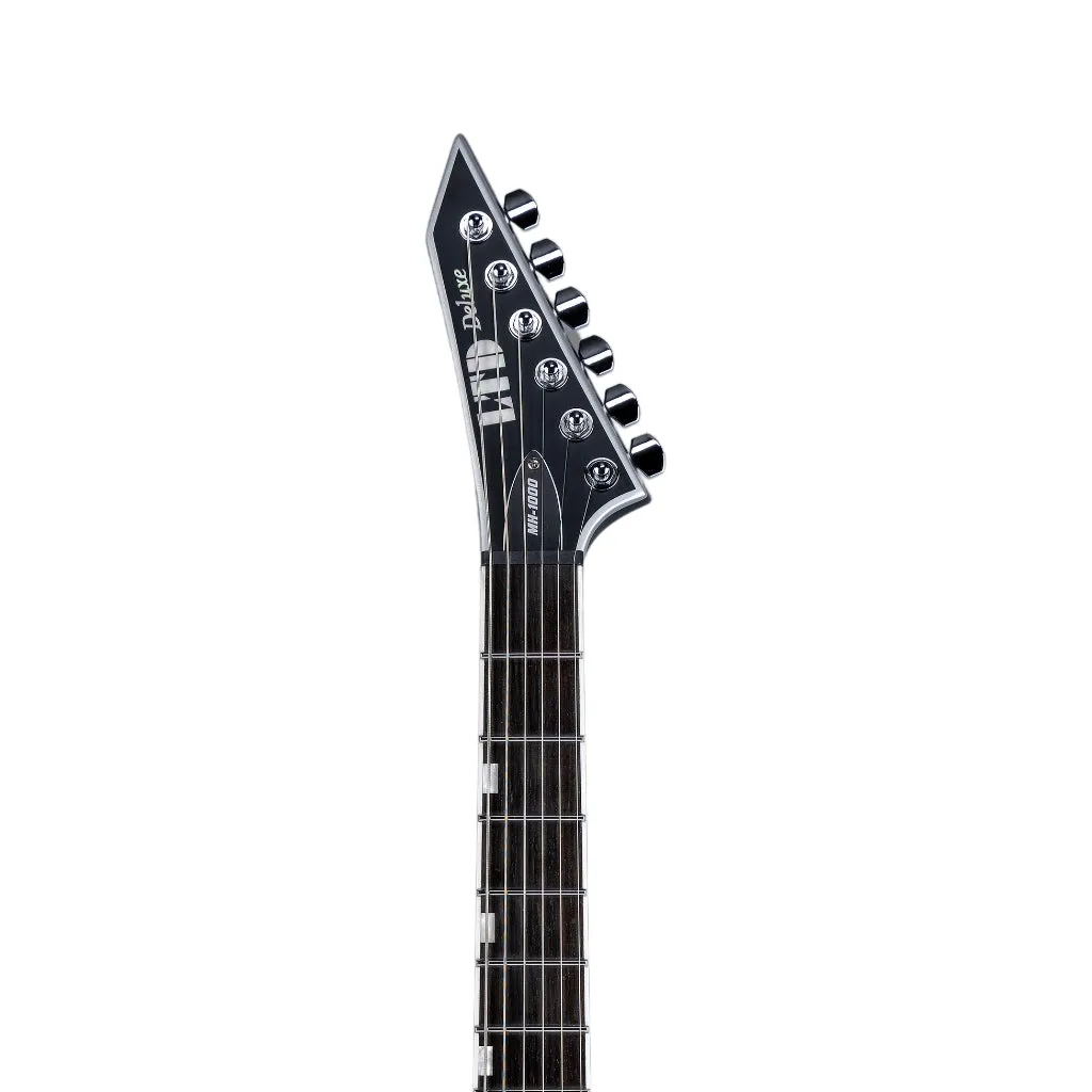 ESP LTD Deluxe MH-1000NT Bold Binding Electric Guitar - Black Satin