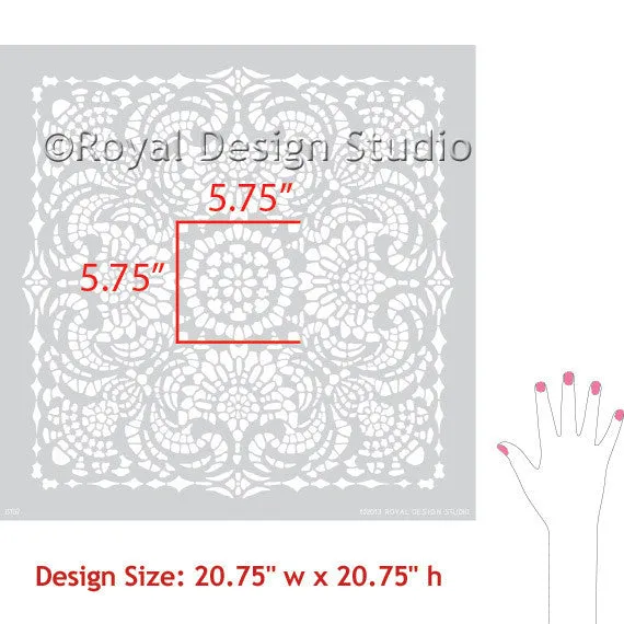 Esperanza Lace Tile Stencil