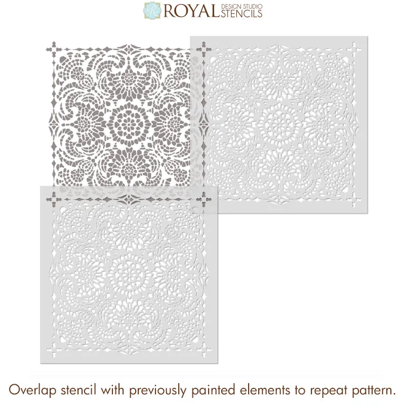 Esperanza Lace Tile Stencil