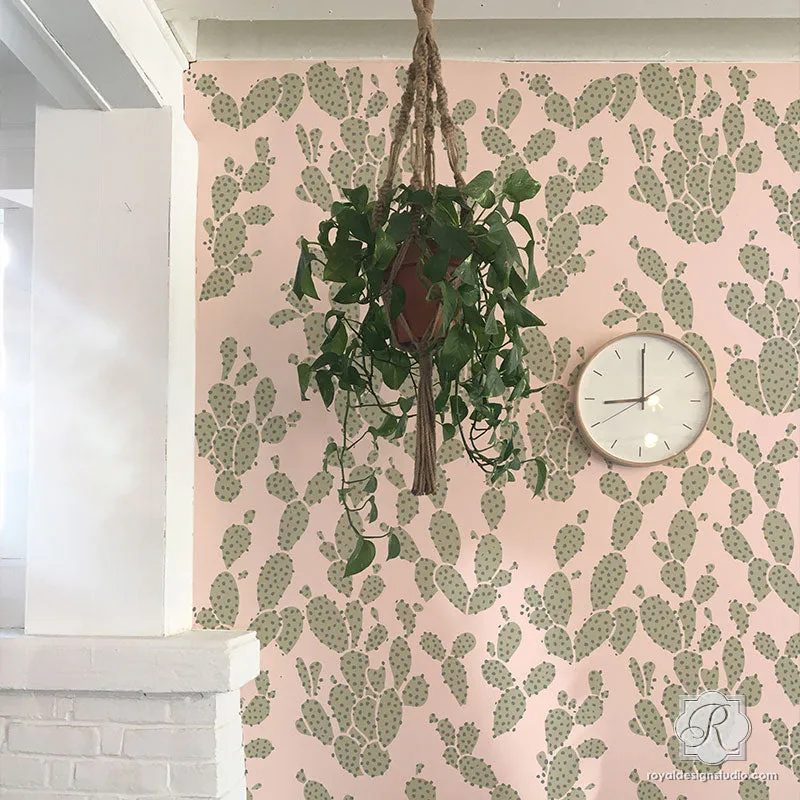 Everlasting Cacti Bonnie Christine Wall Stencil